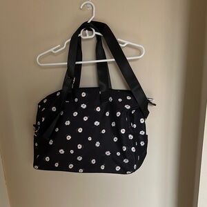 Alice and Olivia Floral daisy Black Tote Bag